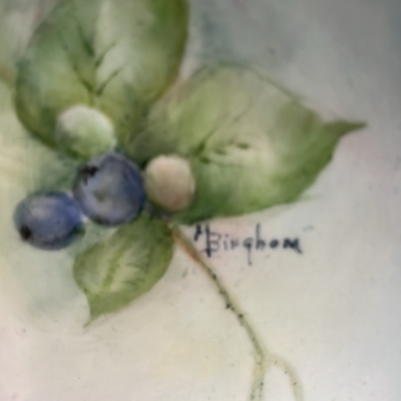 Set of 3 M Binghom hand painted plates - Picture 7 of 7